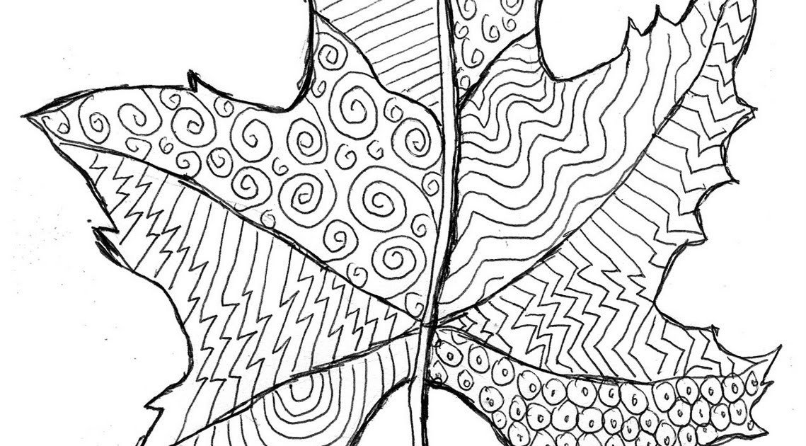 Grovecrest Art Fall Leaf Line Drawing