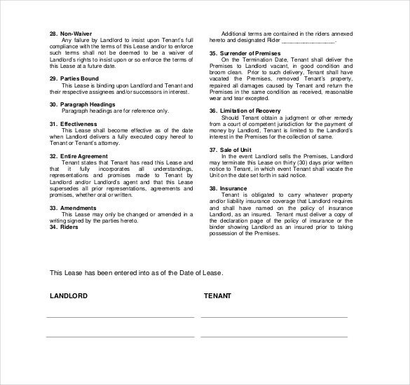 32 Rental Agreement Templates PDF DOC