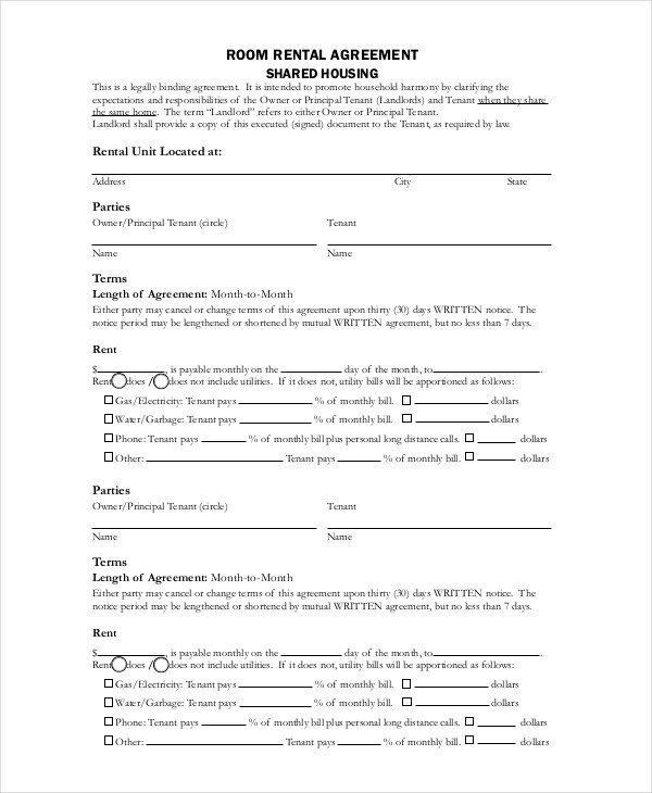Blank Rental Agreement 14 Free Word PDF Google Docs