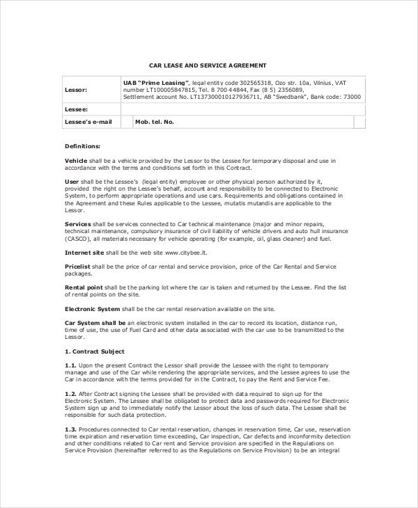 9 Lease Purchase Agreement Word PDF Google Docs