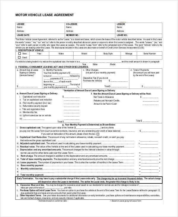 Sample Lease Purchase Agreement 10 Examples in PDF Word