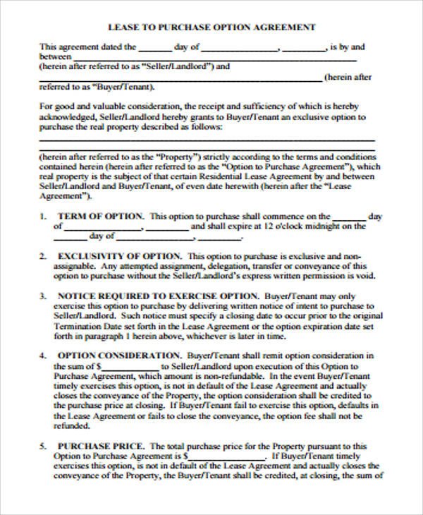 Sample Purchase Agreement Contract 9 Examples in Word
