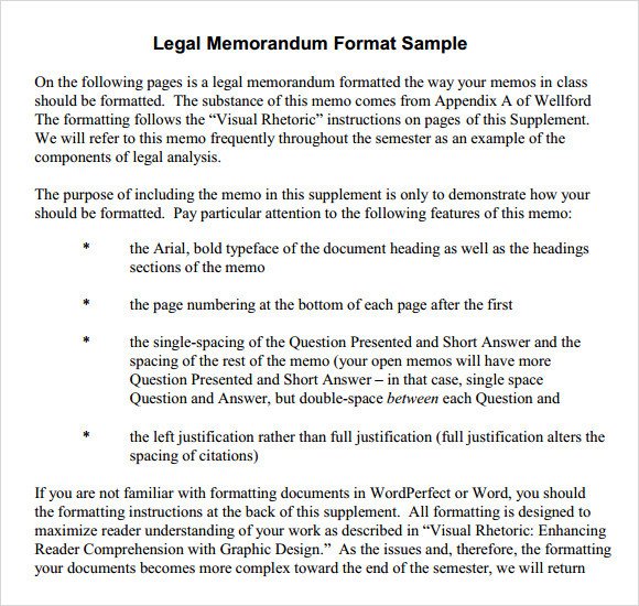 Sample Formal Memorandum 6 Documents in Word PDF