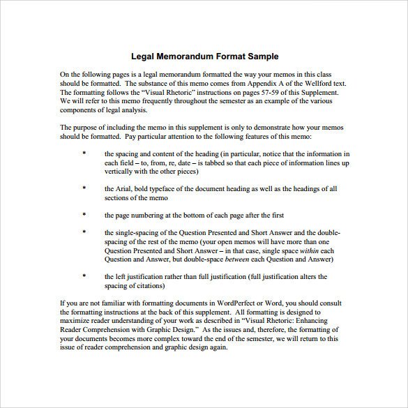 Sample Legal Memo Template 11 Documents in PDF Google