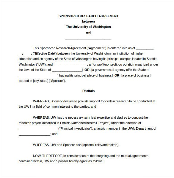Legal Agreement Template – 10 Free Word PDF Documents