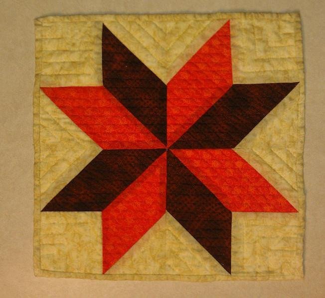 You have to see Lemoyne Star Quilted Trivet on Craftsy