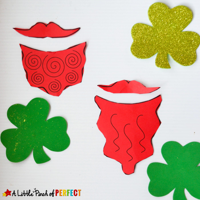 Leprechaun Beard Craft and Free Template for St Patrick s