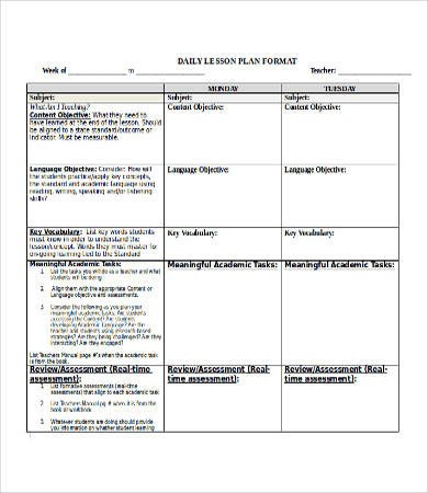 Lesson Plan Template DOC 16 Free Word Documents