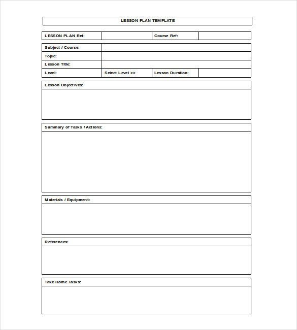 Lesson Plan Template for Math High School – Pin by Joanna