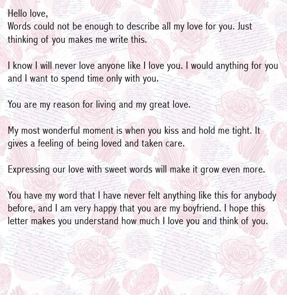 Love Letter To Boyfriend