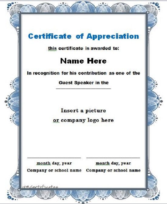 31 Free Certificate of Appreciation Templates and Letters