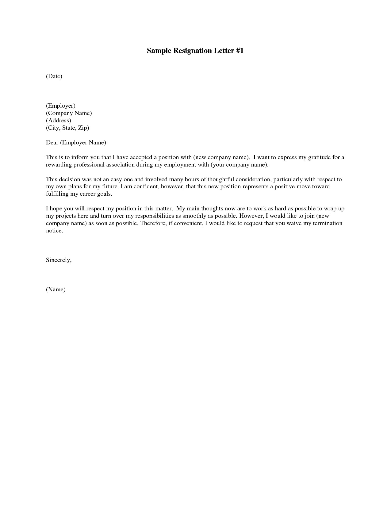 How to Write Easy Simple Resignation Letter Sample