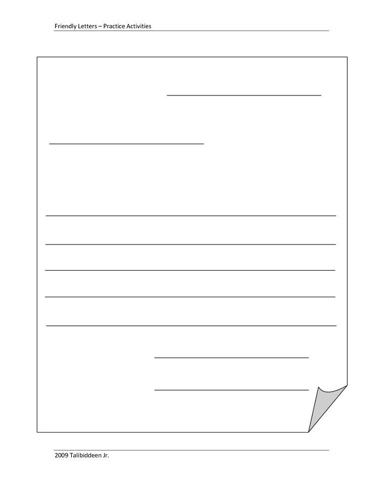 blank letter template for kids