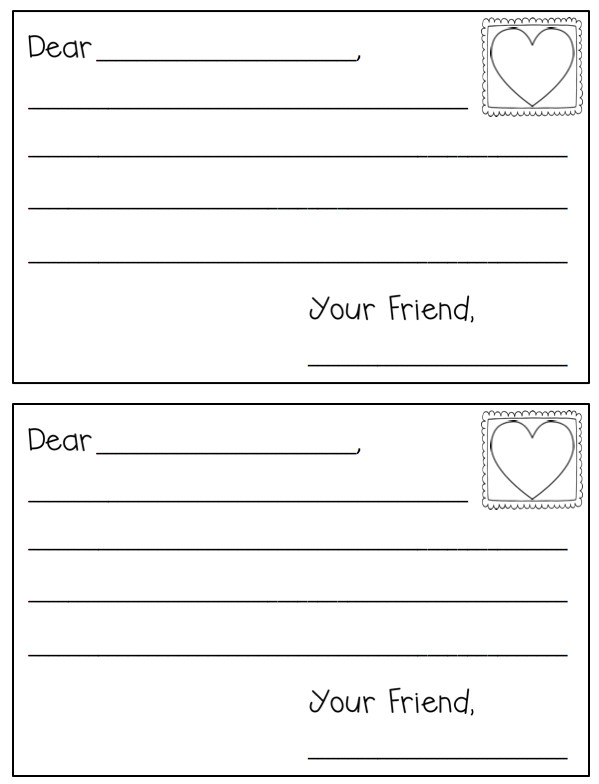 Cute and FREE letter template for Valentine s Day in