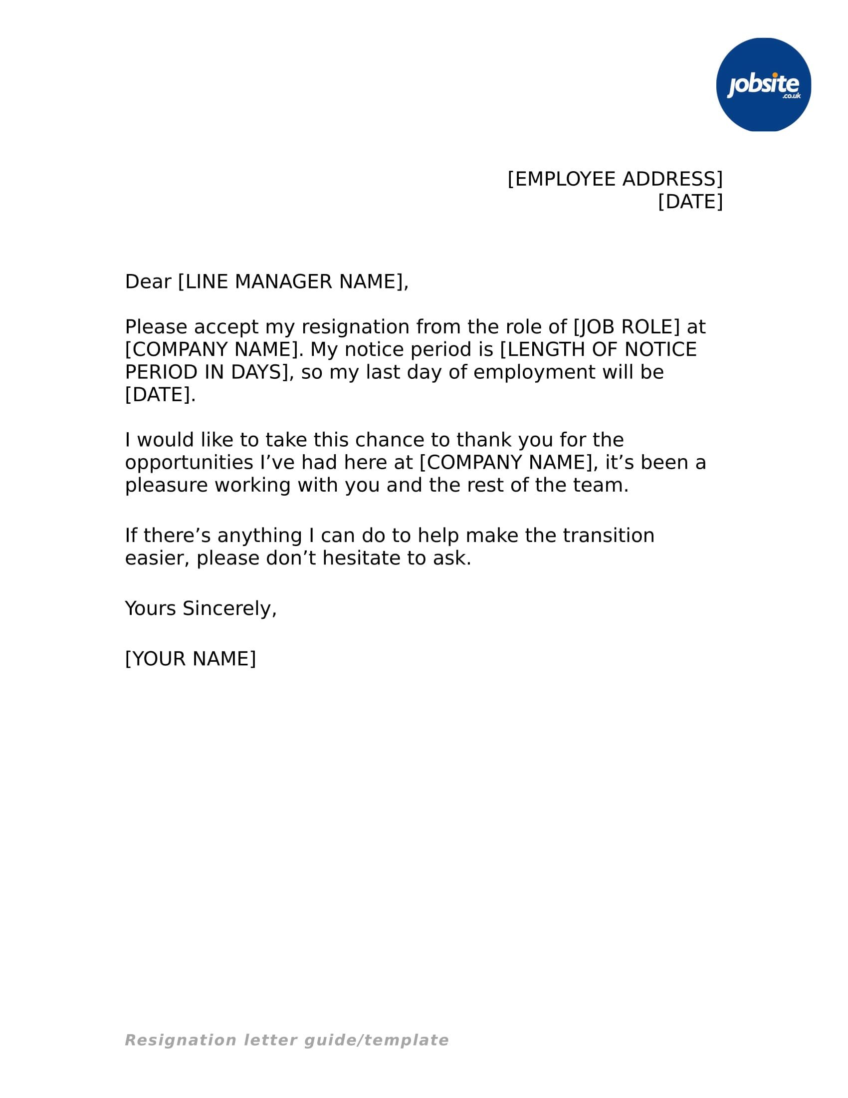 35 Simple Resignation Letter Examples PDF Word
