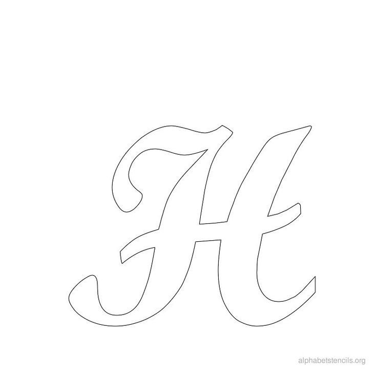 Print Free Alphabet Stencils Cursive H