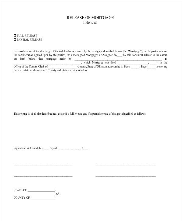 Sample Release of Lien Form 9 Free Documents in PDF Doc
