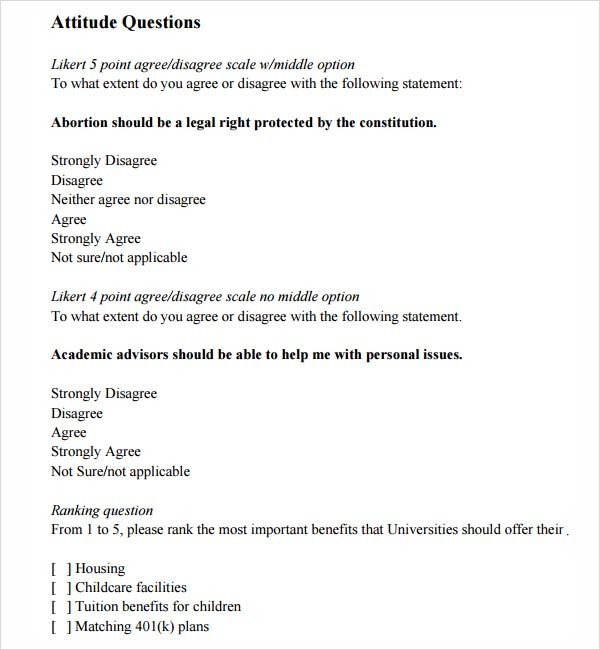 Likert Scale Template 14 Free PDF Doc Excel Download