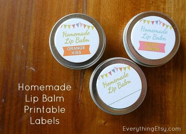 cute printable round labels for lip balm tin