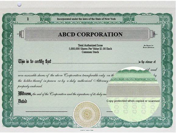Stock Certificates LLC Certificates Certificates