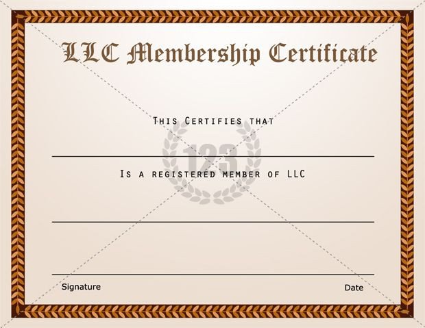 Membership Certificate Templates Best Quality LLC Free