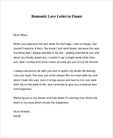 Sample Romantic Love Letter 8 Examples in Word