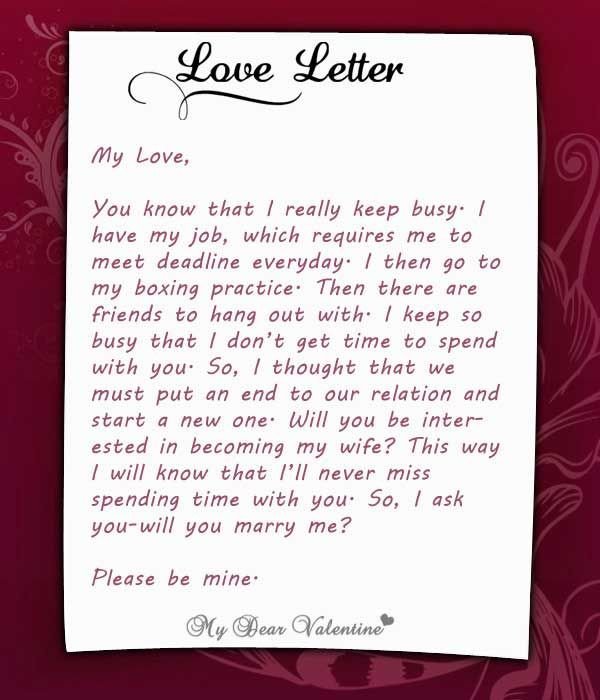 Looking out for proposing your girl Here is a letter to