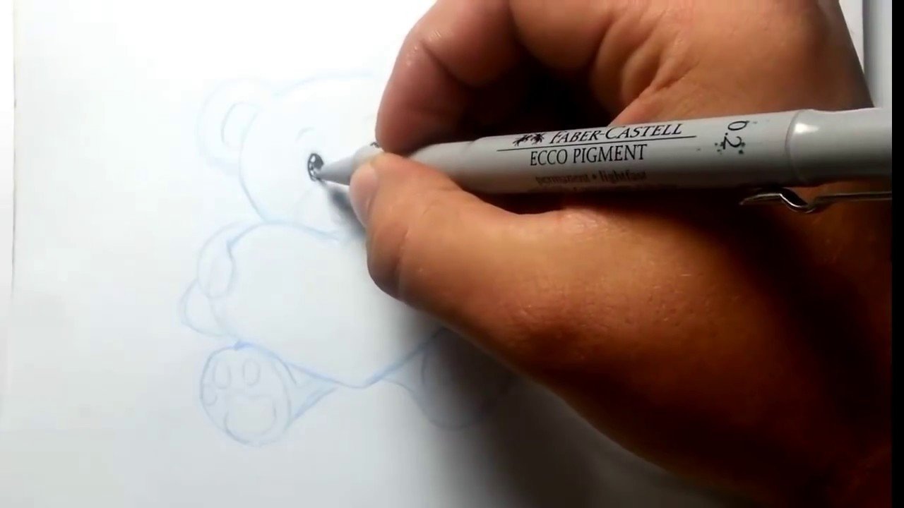 desenho livre ursinho love Drawing little bear