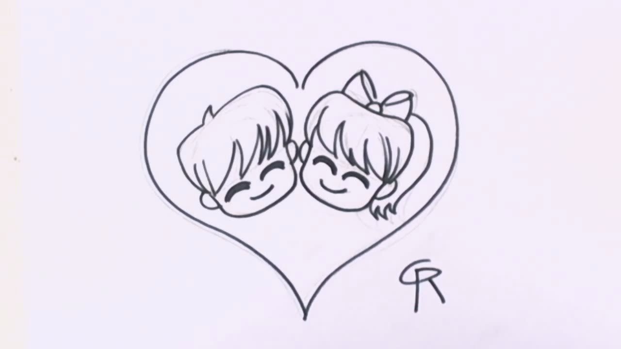 How to Draw Chibi Characters Cute Chibi Couple in Love