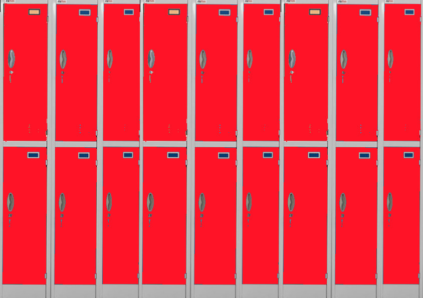 Red Lockers 03 by flromantic