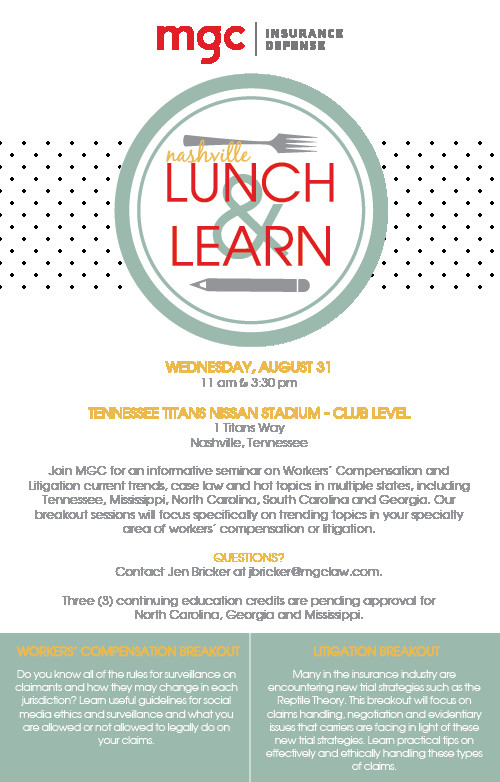 2016 Nashville Lunch & Learn MGC