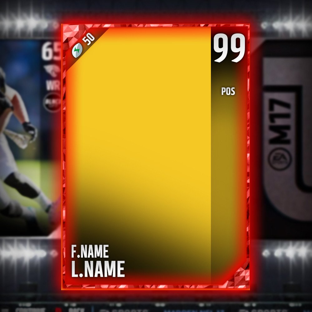 Madden 17 ultimate team card template Auction