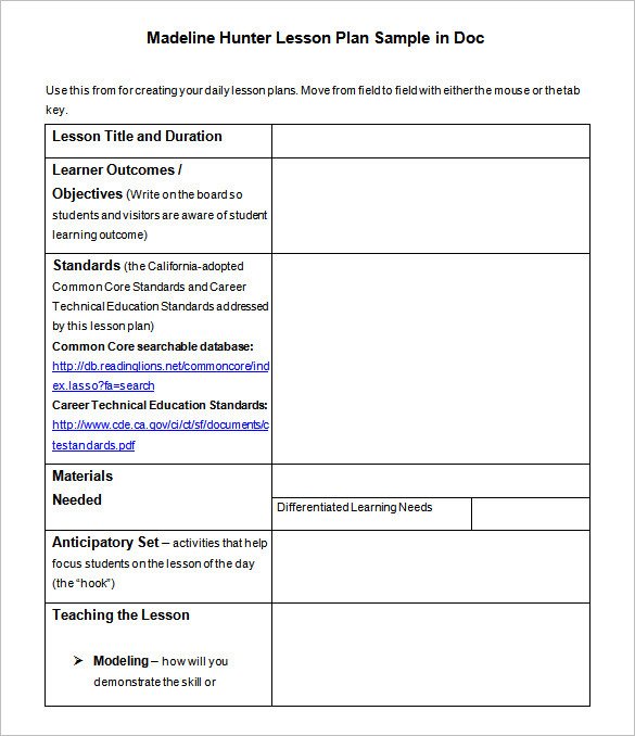 Lesson Plan Template – 43 Free Word Excel PDF Format