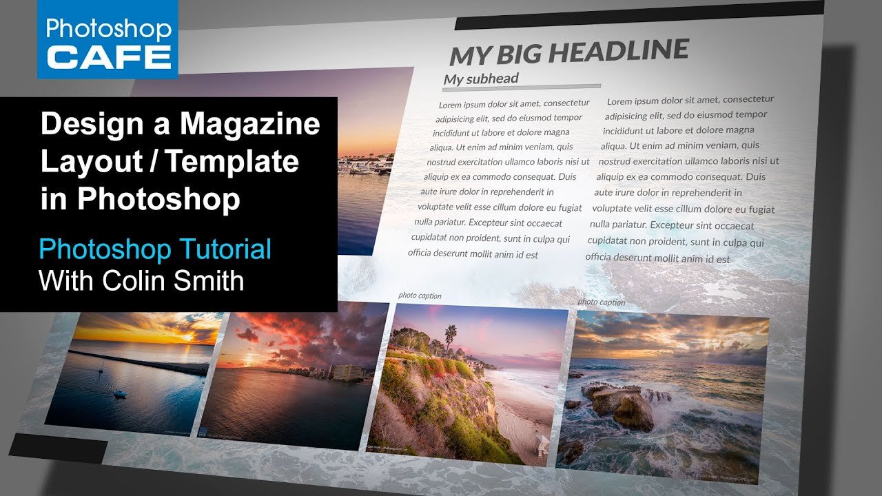 Create a magazine layout Template in shop Tutorial