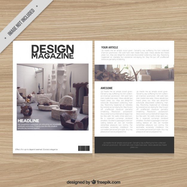 Decoration magazine template Vector