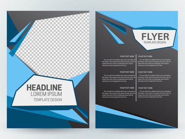 Magazine layout design template free vector