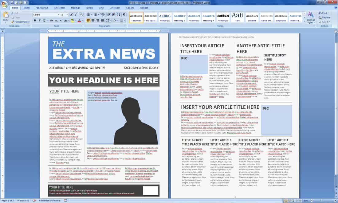 Magazine Templates Word Word Excel Samples