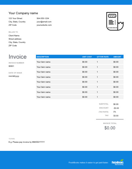 Retainer Invoice Template Free Download