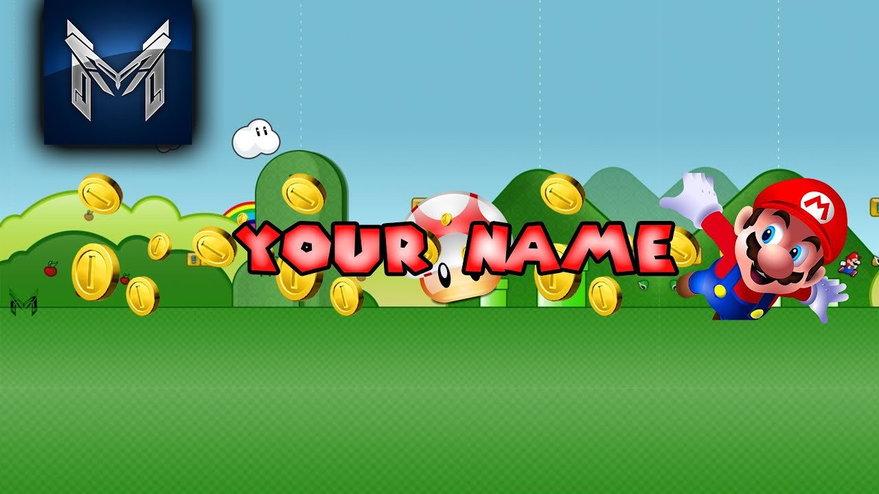 Mario Youtube Banner Template Free Dowland