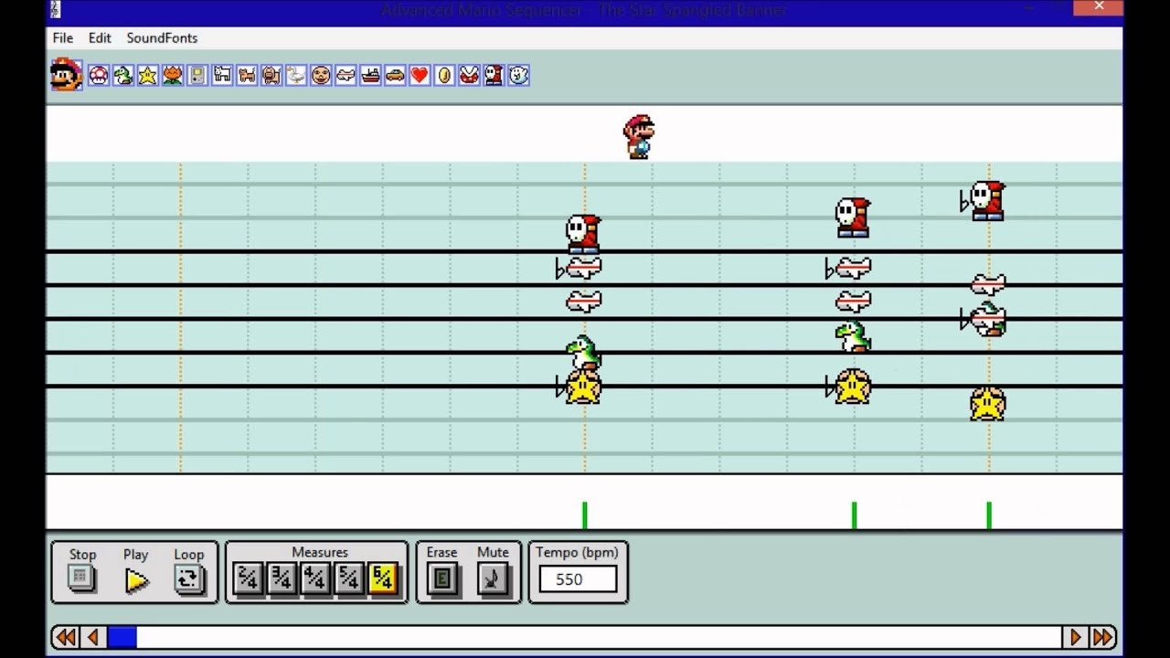 The Star Spangled Banner Mario Paint poser