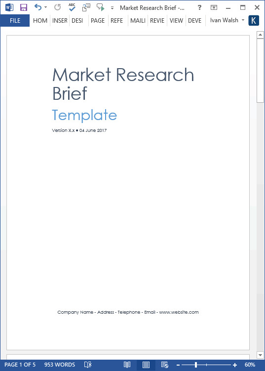 Market Research Templates 10 Word 2 Excel