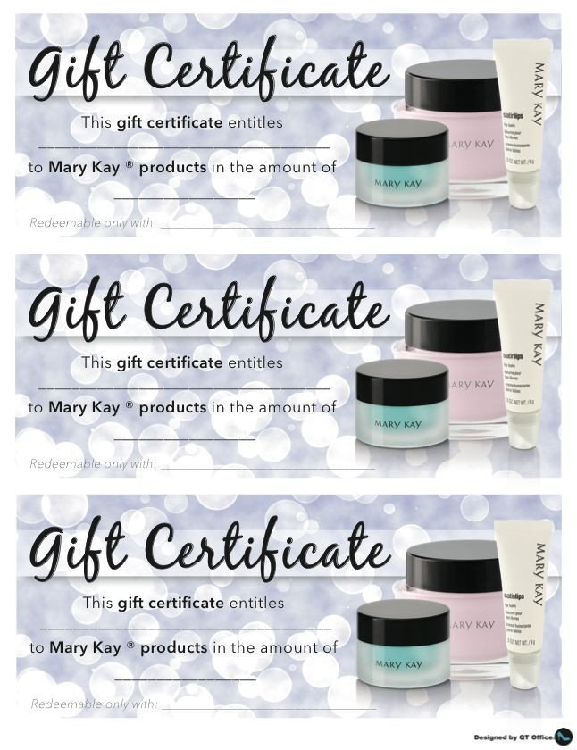37 best images about Mary Kay Gift Certificates on