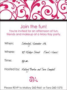 Free Printable Mary Kay Invitations Invitation Templates