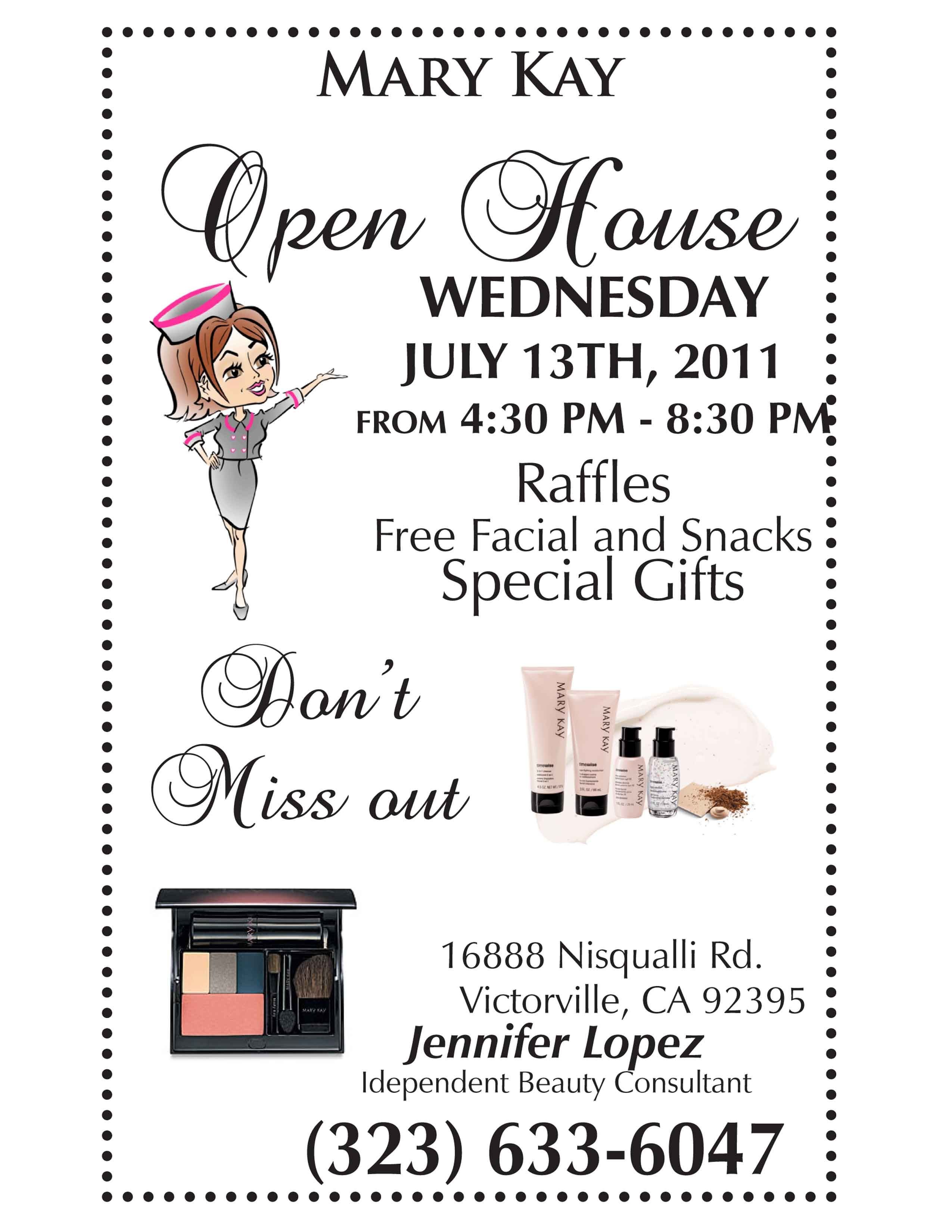 mary kay open house flyer template Google Search