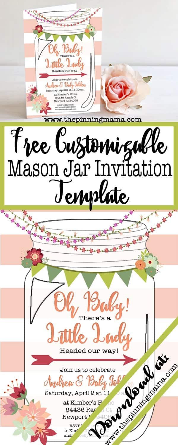 Free Printable Mason Jar Invitation