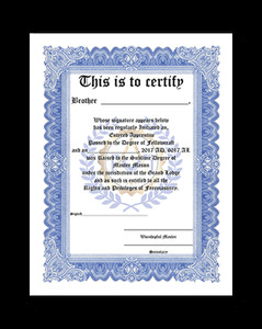 Free Masonic Certificates MasonicAcademy