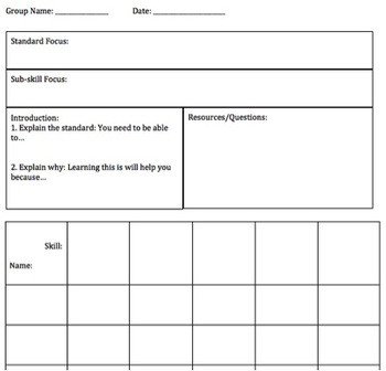 Guided Math Lesson Plan Template by Liana Ponce
