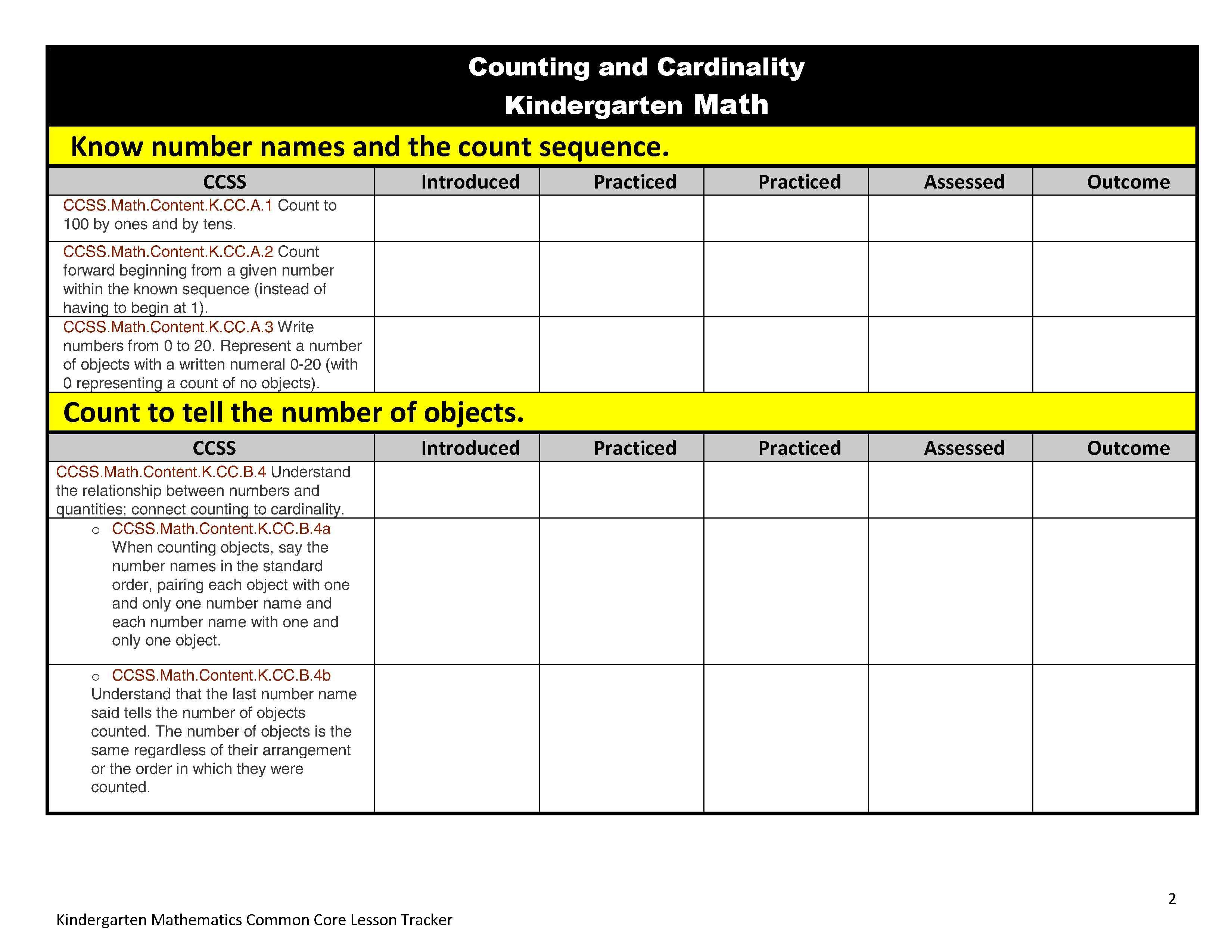 mon Core Lesson Plan Organizers for Math and ELA