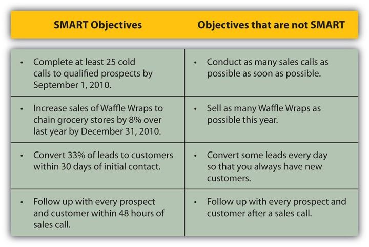 Examples of SMART Objectives Development