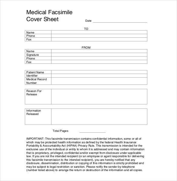 10 Fax Cover Sheet Templates Free Sample Example
